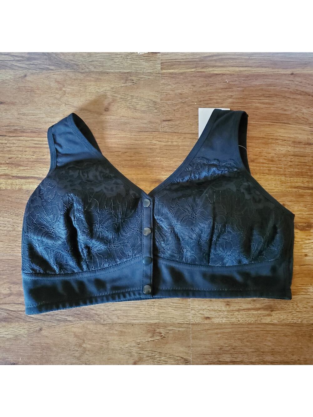Posy Bra Size XL Lace Black Snap